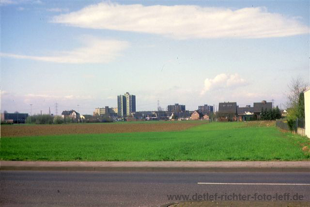 1985: Blick von der Haberlandstraße aus auf Horrem 