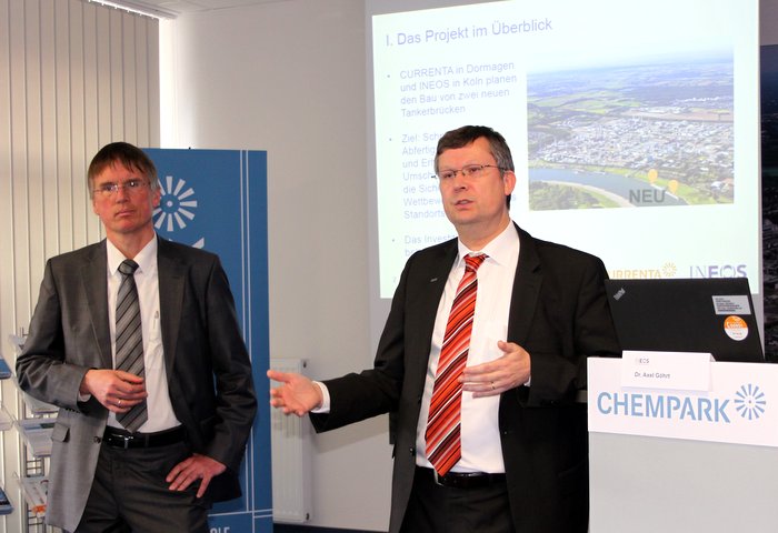 Dr. Ernst Grigat und Dr. Axel Göhrt stellten das gemeinsame Projekt heute vor