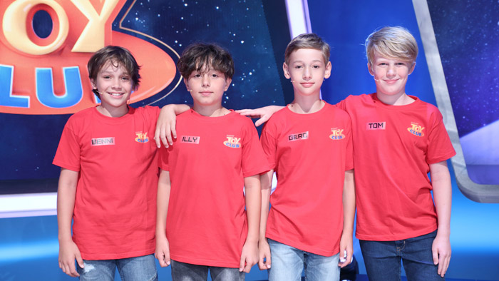 Benni, Illy, Gero und Tom (von links) zeigten beim Super Toy Club, was Teamgeist und Geschick bedeuten