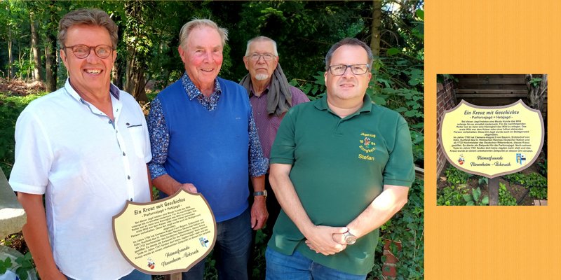 Bei der Einweihung, von links: Manfred Fiedler, Adolf Mausberg, Eberhard Kleinebudde und Stefan Vogel
