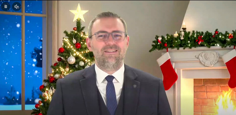 Bürgermeister Lierenfeld hat seine Weihnachtsansprache auf der FB-Seite der Stadt gepostet