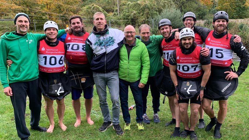 Das Team des WSC bei den German Masters: Stefan Konrad, Lars Schwellinger, Jonas Unterberg, David Engel, Manfred Dahlem, Rolf Pohlen, Leon und Jeffrey Piontek, Dennis Harazim und vorne Diogo Mota