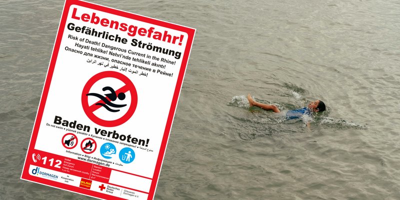 Nun wird das Baden im immer gefährlicher gewordenen Rhein verboten