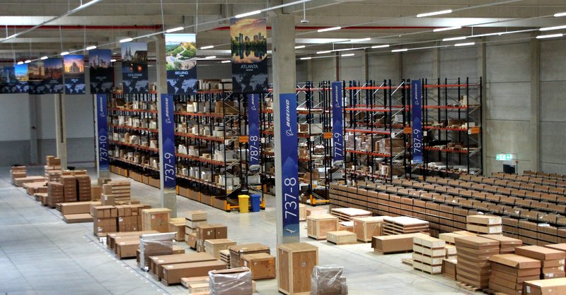 Ein Blick ins Innere des neuen Logistikzentrums