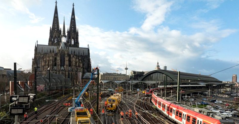 Die Bauarbeiten am Kölner Hauptbahnhof laufen auf Hochtouren