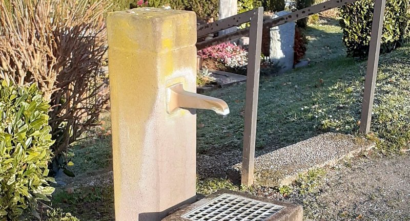 Wegen Frostgefahr fließt in den Wintermonaten kein Wasser auf Friedhöfen 