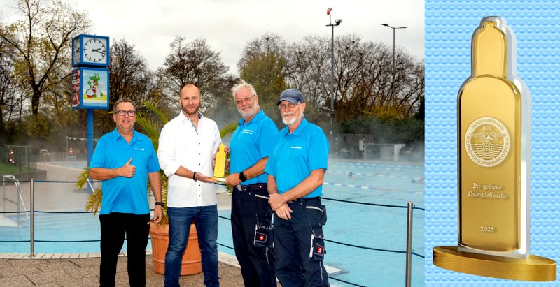 Bei der Preisverleihung, von links: Stefan Winz, Marco Hortz, Frank Kaldenpoth und Thomas Ettelt