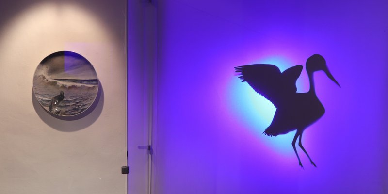 Die Illumination „Zauber der Tiere“ ergänzt die Ausstellung