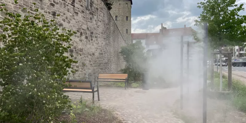 Die Nebelsprühanlage in Hameln