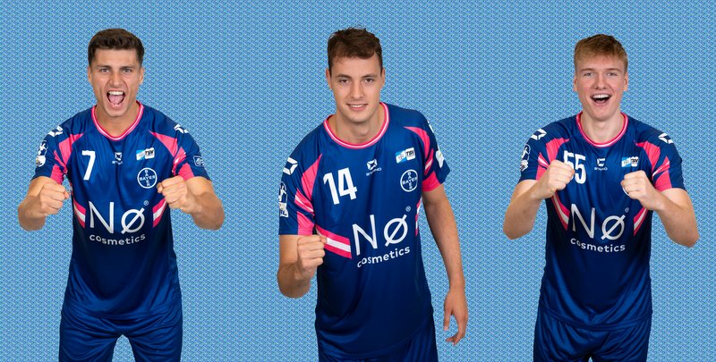 Verlängerten ihre Verträge kurz vor dem letzten Spiel des Jahres, von links: Krischa Leis, Moritz Köster und Frederik Sondermann