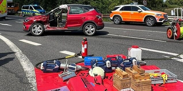 Nach dem schweren Unfall wurde die K18 längere Zeit gesperrt