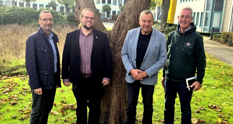 Der bestätigte Vorstand, von links: Frithjof Gerstner, Gregor Küpper, Norbert Grimbach und Hubertus Velder