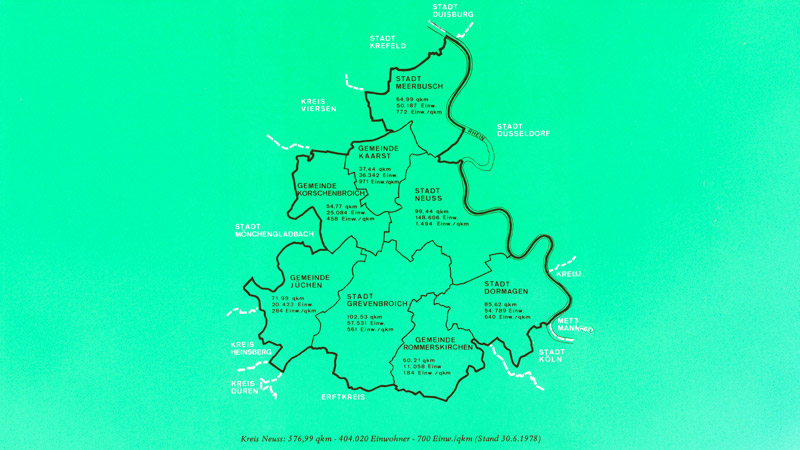 Karte aus dem Kreisverwaltungsbericht der Jahre 1975 bis 1979