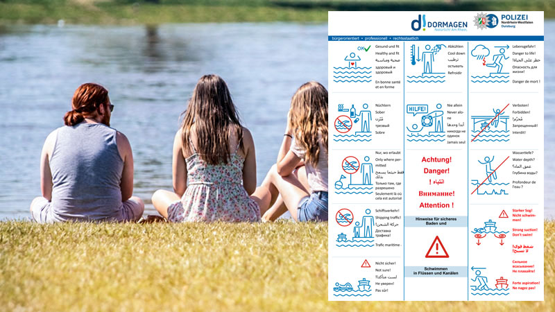 Auch wenn es heiß ist: Abkühlung im Rhein kann das Leben kosten