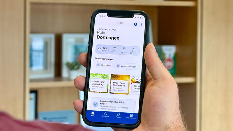Die Familienapp der Stadt Dormagen wurde erfolgreich weiterentwickelt