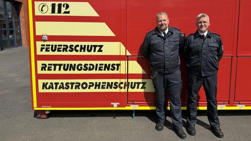 Experten für Katastrophenschutz und Sicherheitsvorsorge: Patrick Bahlke (links) und Steffen Borchert