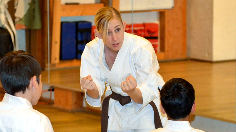 Nadine Beu ist Kindertrainerin beim Kampfsportverein Shirai