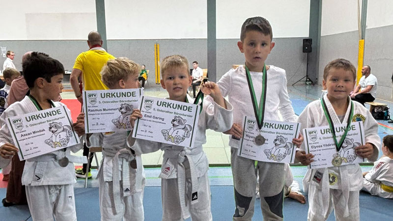 Die erfolgreichen Nachwuchsjudoka des JC Nievenheim in Meerbusch-Osterath