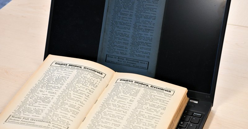 Historische Adressbücher von Rhein, Erft und Gillbach sind jetzt digital nutzbar