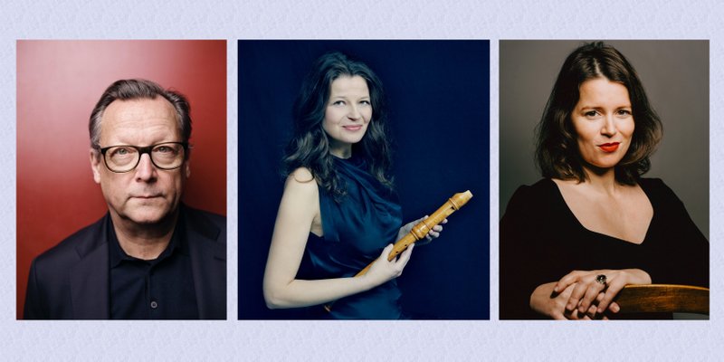 Stars des Festivals: Residenzkünstlerin Dorothee Oberlinger (Mitte) mit Matthias Brandt und Anna Nesyba