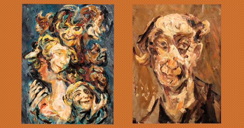 Die „Pluralistische Gesellschaft“ und das
Selbstporträt „Der Clown“ entstanden 1965