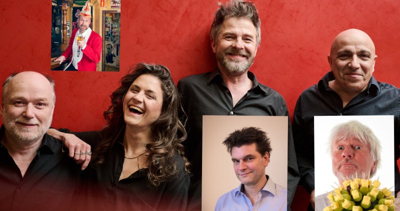 Sie sind im nächsten auf der Freilichtbühne dabei: Volker Weininger, Lutz van der Horst, Jürgen Becker (kleine Fotos) sowie Martin Maier-Bode, Leonie Houber, Heiko Seidel und Massimo Tuveri vom Kom(m)ödchen-Ensemble