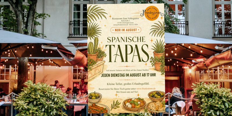 Am den Dienstagen im August dreht sich im Restaurant alles um Tapas