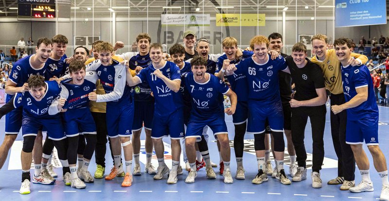 Dormagen: Die Freude war groß nach dem Derbysieg gegen TuSEM Essen
