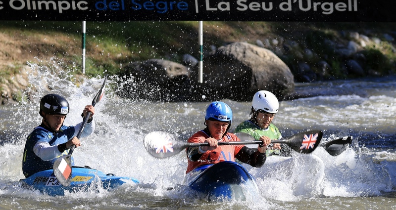 Beim Weltcup in La Seu d’Urgell, von links: Mateusz Polaczyk, Joe Clark und Marten Konrad, der sich für die EM qualifiziert