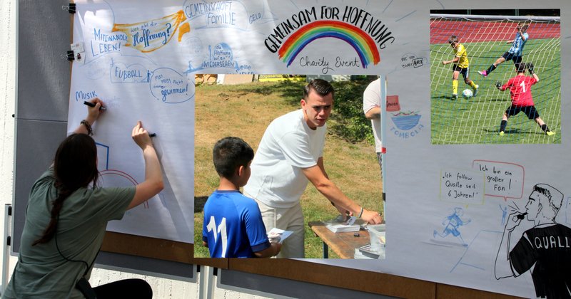 Schiri Qualle begeisterte kleine und große Gäste beim Charity-Event für das Zinnoberhaus