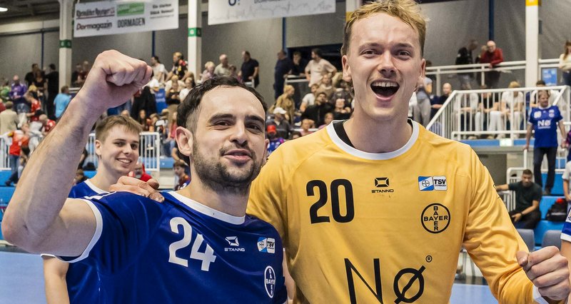 Dormagen: Was für eine Freude und Jubel bei den Kapitänen Peter Strosack und Christian Simonsen