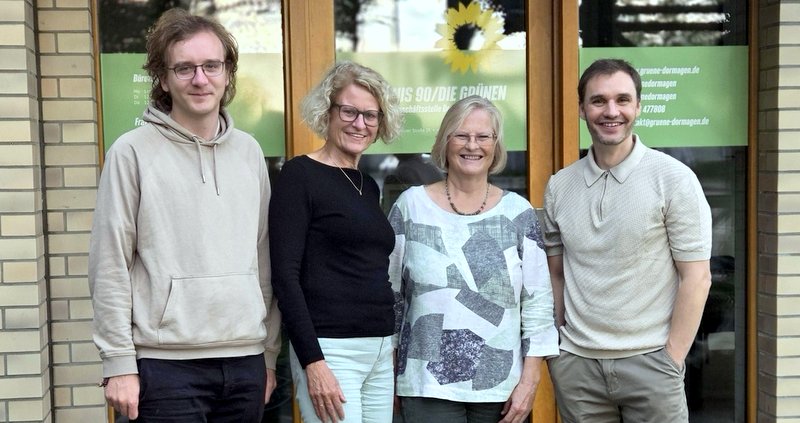 Elsbeth Faber und Gitte Thiée wurden als Sprecherinnen der Grünen gewählt, dem Vorstand gehören auch Thomas Götzelmann (links) und Nils Kruse an
